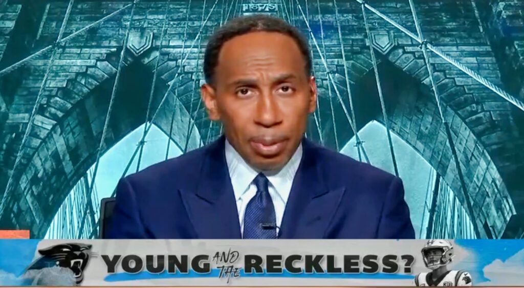 Stephen A. Smith speaking on ESPN.