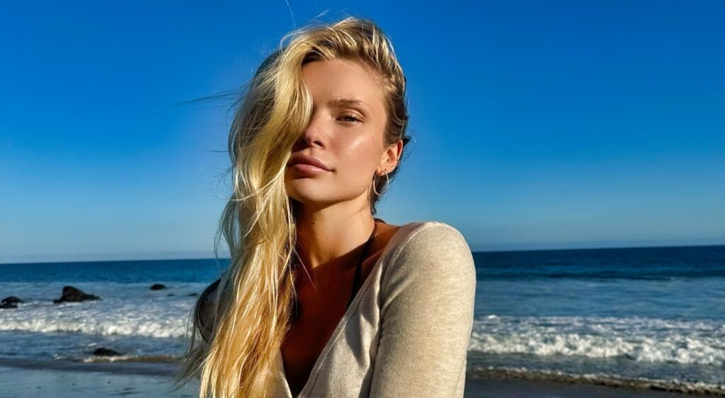 Josie Canseco posing on a beach