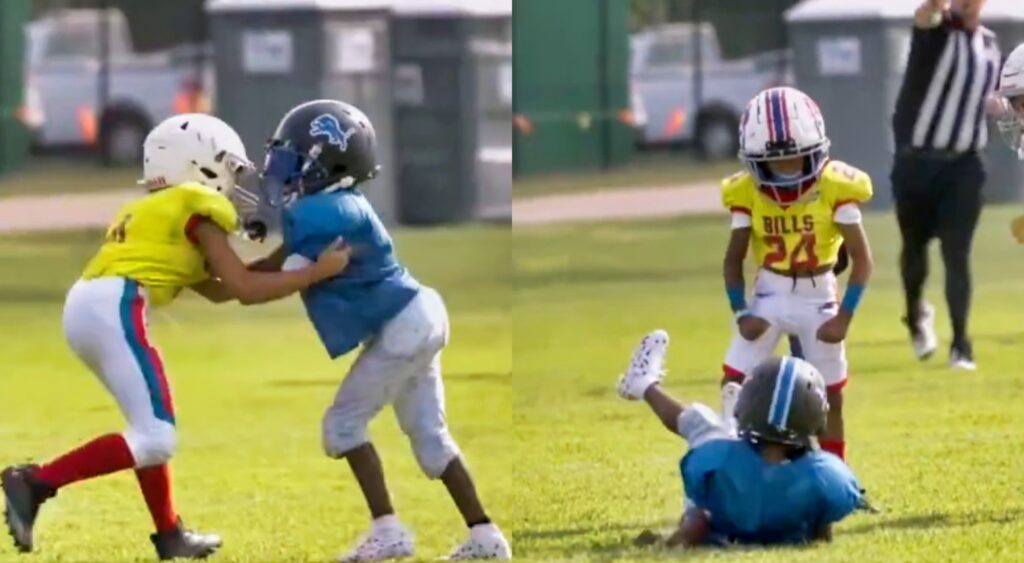 Fight at a pee-wee football game