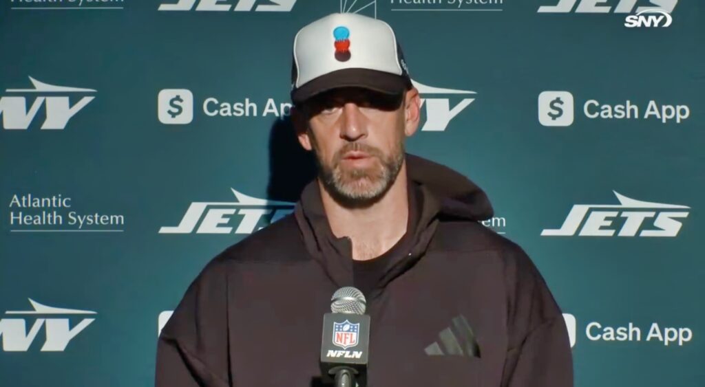 Aaron Rodgers at post-game press conference