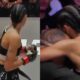 Aline Pereira Knocks out opponent with a left hook