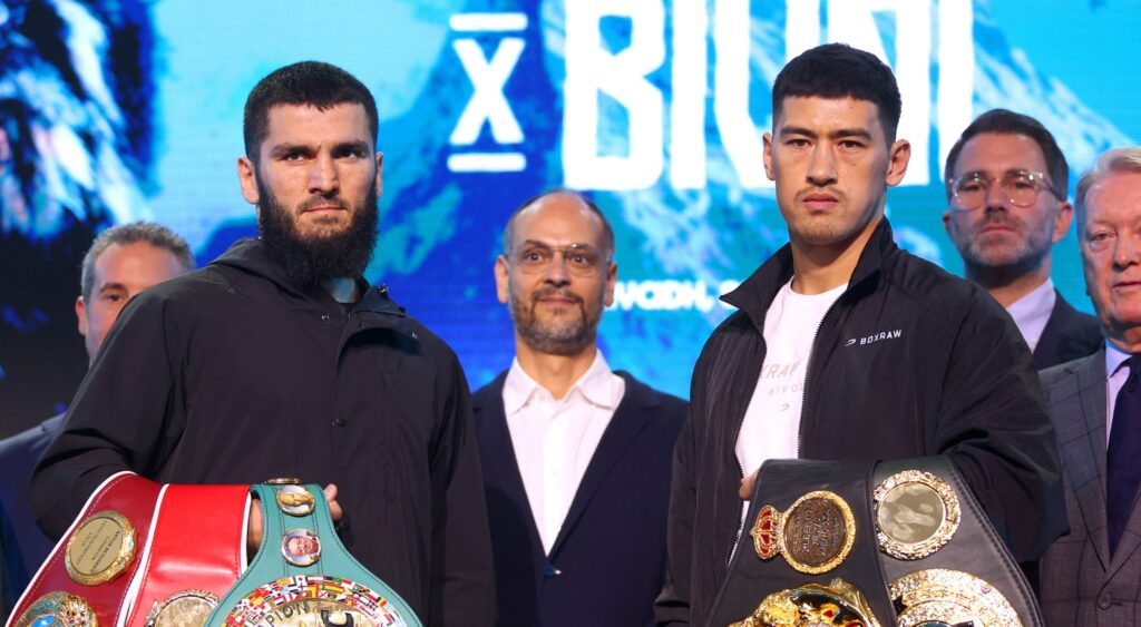 Artur Beterbiev vs. Dmitry Bivol Face off