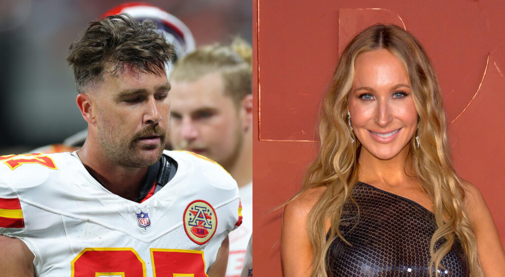 Travis Kelce and Nikki Glaser 