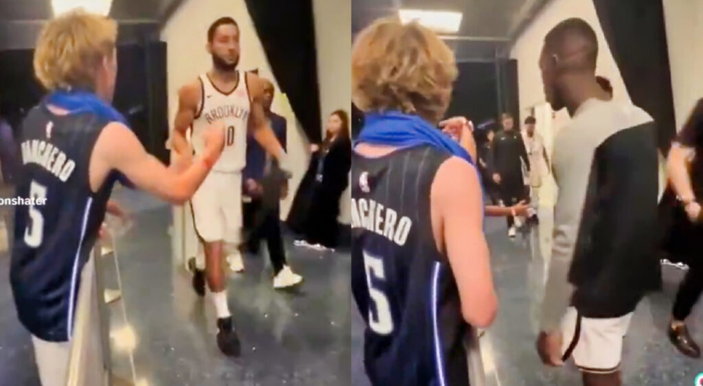 Things Got Ugly In Brooklyn Nets Locker Room Area After Dennis Schroder Confronts Fan Who Called Ben Simmons "Trash"