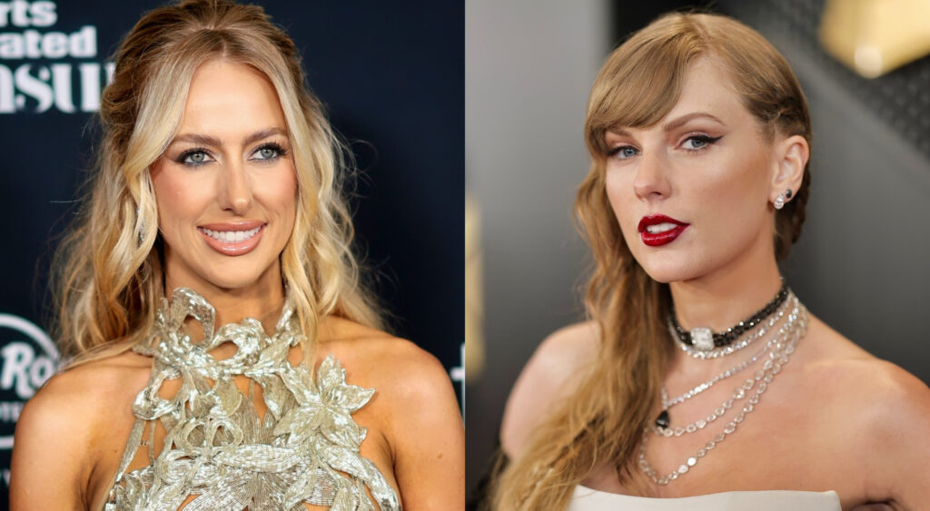 Phopos of Brittany Mahomes and Taylor Swift