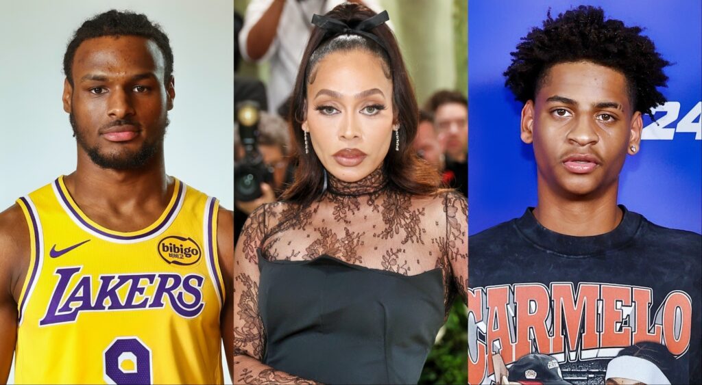 La La Anthony compares son Kiyan Anthony to Lakers' Bronny James.