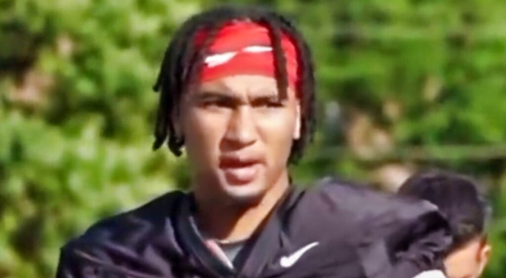 CJ Stroud at practice at Ohio State