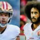 Colin Kaepernick and Nick Bosa in 49ers uniform