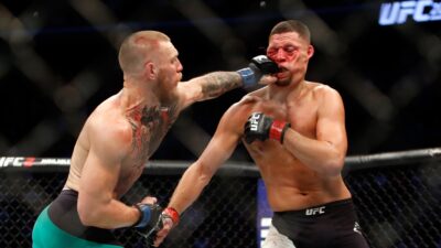 Conor McGregor Punches Nate Diaz