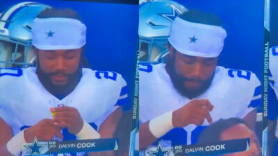 Photos of Dalvin Cook On Cowboys bench