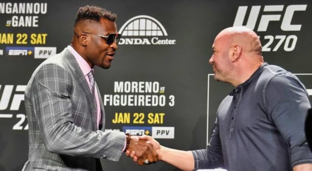 Francis Ngannou accuses Dana White of lying