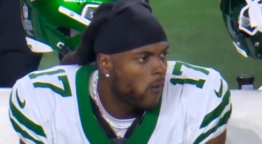 Davante Adams on Jets bench