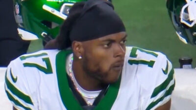 Davante Adams on Jets bench