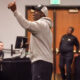 Deion Sanders speaking to Colorado players