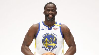 Draymond Green of the Golden State Warriors poses for the media during the Warriors Media Day