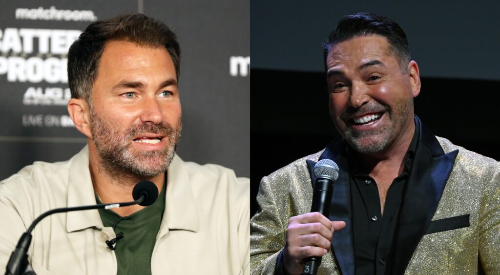 Oscar De La Hoya once again mocks Eddie Hearn