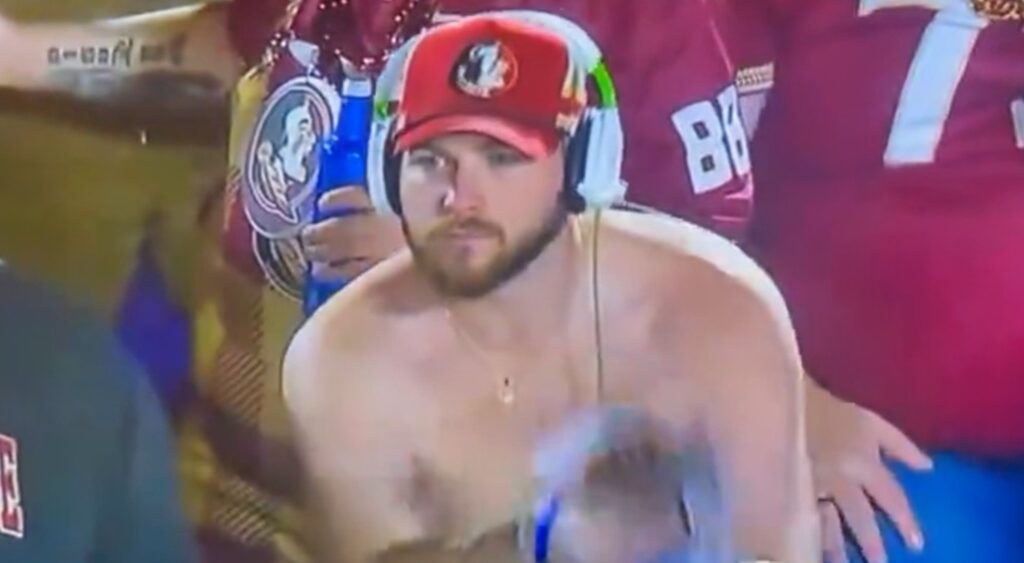 Florida State Seminoles fan in the stands