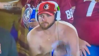 Florida State Seminoles fan in the stands