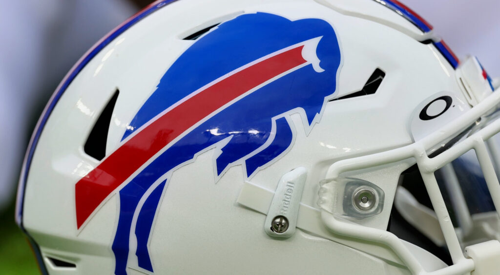 Photo of Buffalo Bills helmet for article on Darrynton Evans