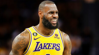 LeBron James in Lakers jersey