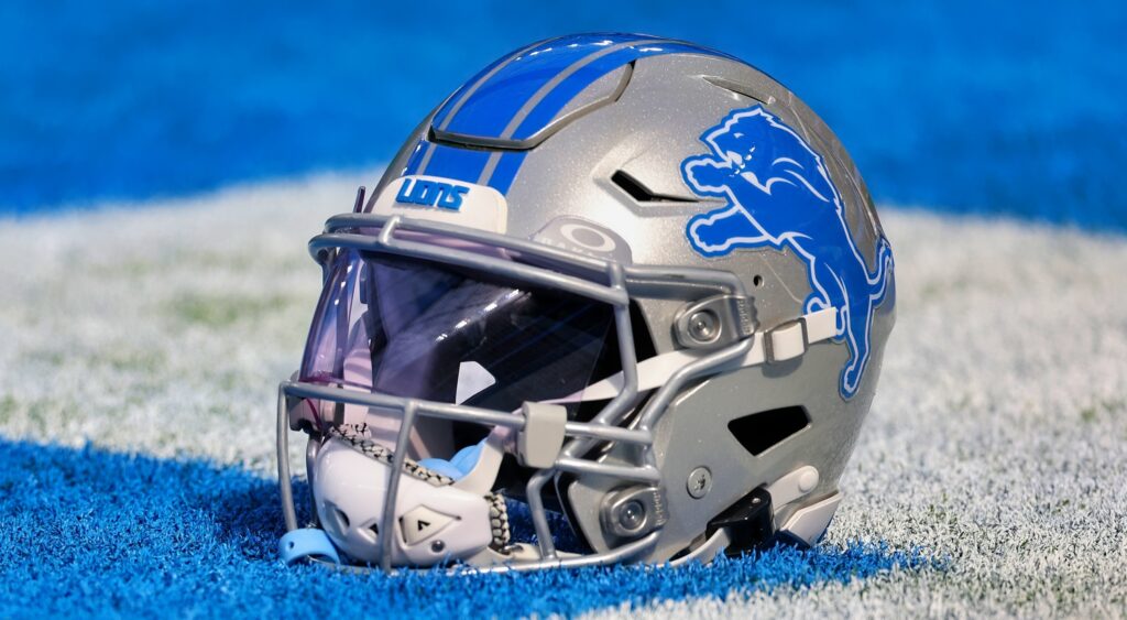 Detroit Lions helmet. The team signed Isiah Thomas.