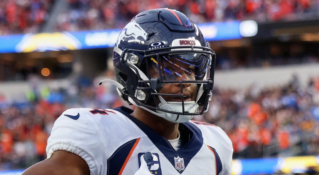 Courtland Sutton of Denver Broncos looking on.