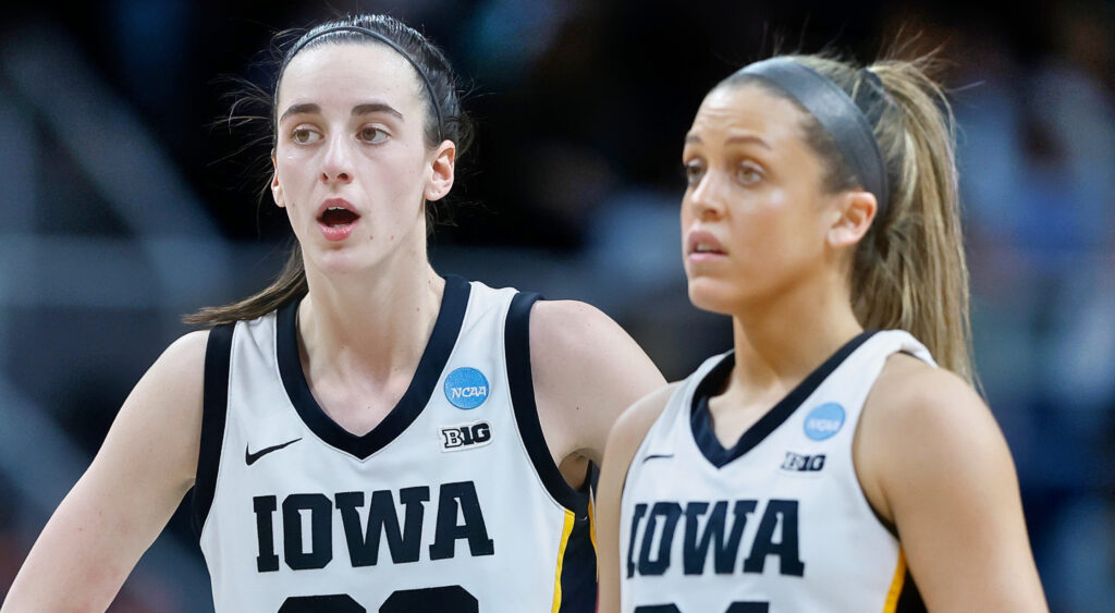 Caitlin Clark and Gabbie Marshall at Iowa