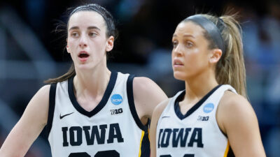 Caitlin Clark and Gabbie Marshall at Iowa