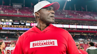 Tampa Bay Buccaneers head coach Todd Bowles in team gear