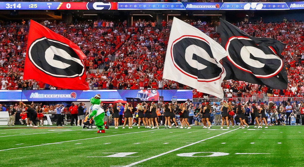 Photo of Georgia Bulldogs flags for article on Colbie Young