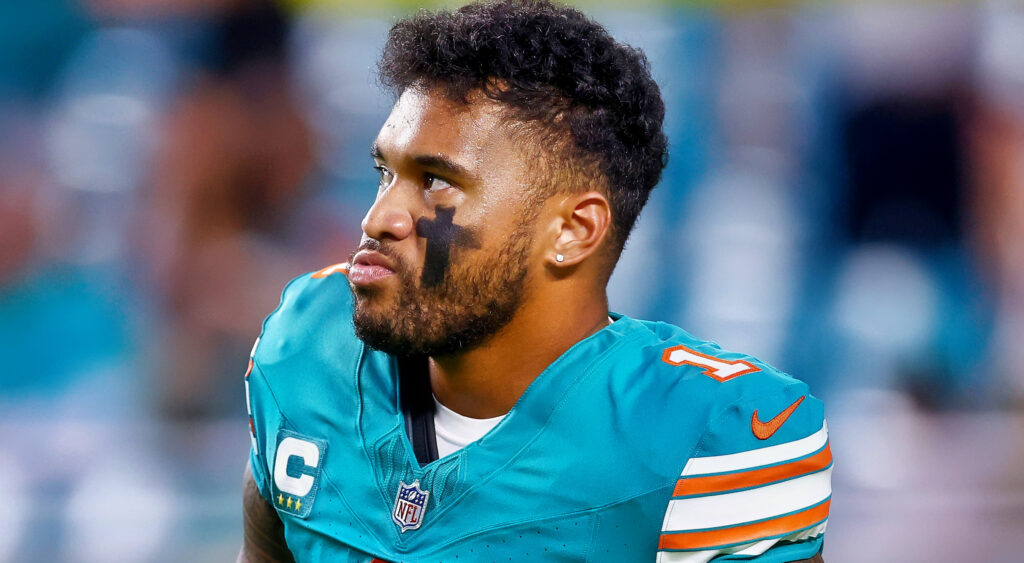 Tua Tagovailoa in Dolphins jersey