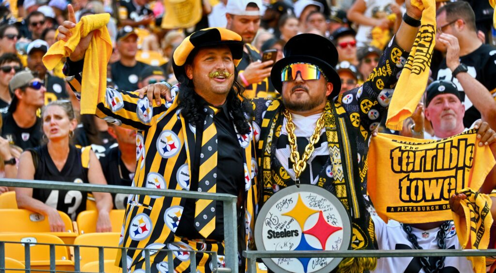 PIttsburgh Steelers fans at a game.