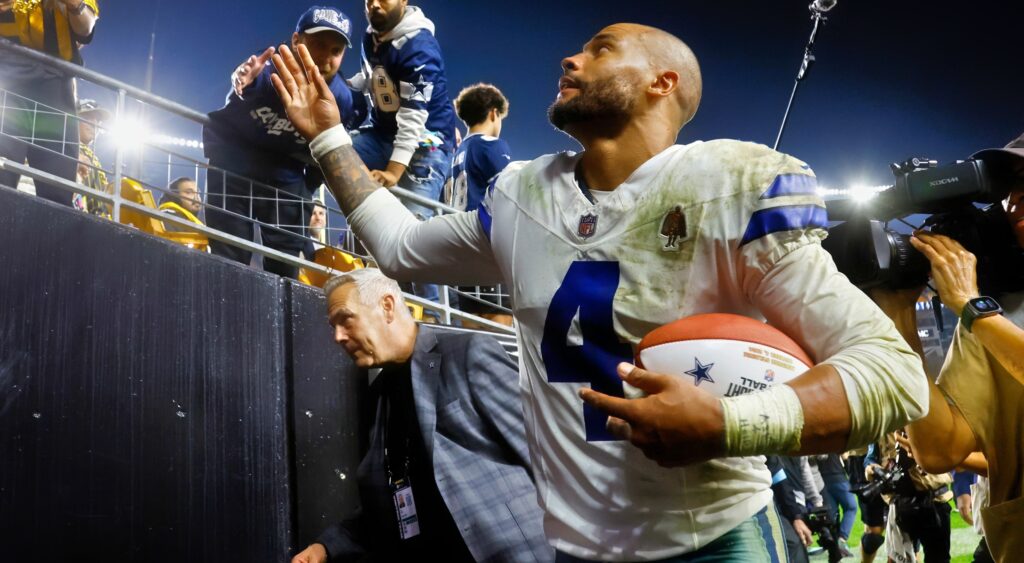 Dak Prescott greeting fans