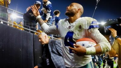 Dak Prescott greeting fans