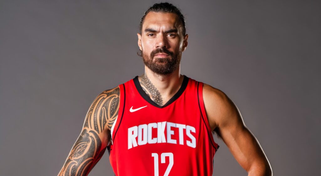 Steven Adams posing for a photo