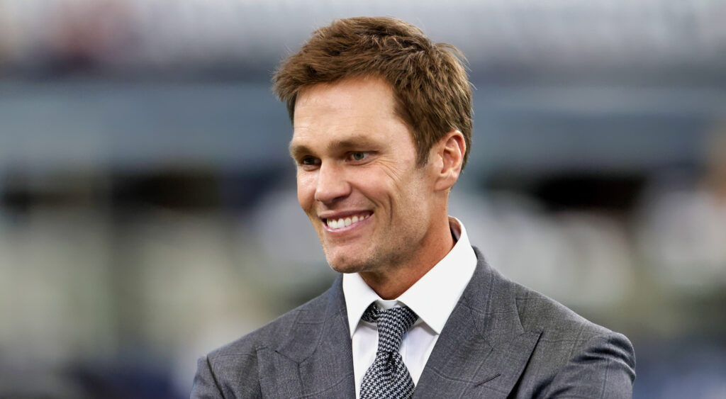 Tom Brady at Lions vs Cowboys football game