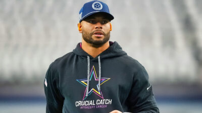 Dak Prescott in Cowboys-themed clothing