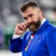 Jason Kelce in a blue suit