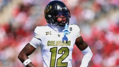 Travis Hunter in Colorado gear