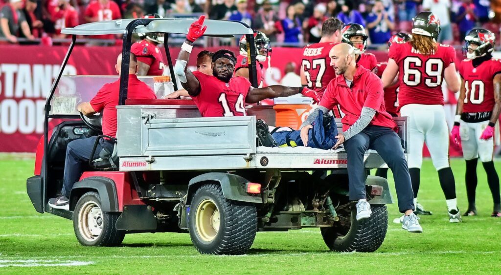 Chris Godwin on cart