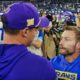 Rams' Sean McVay and Vikings' Kevin O'Connell greeting each other