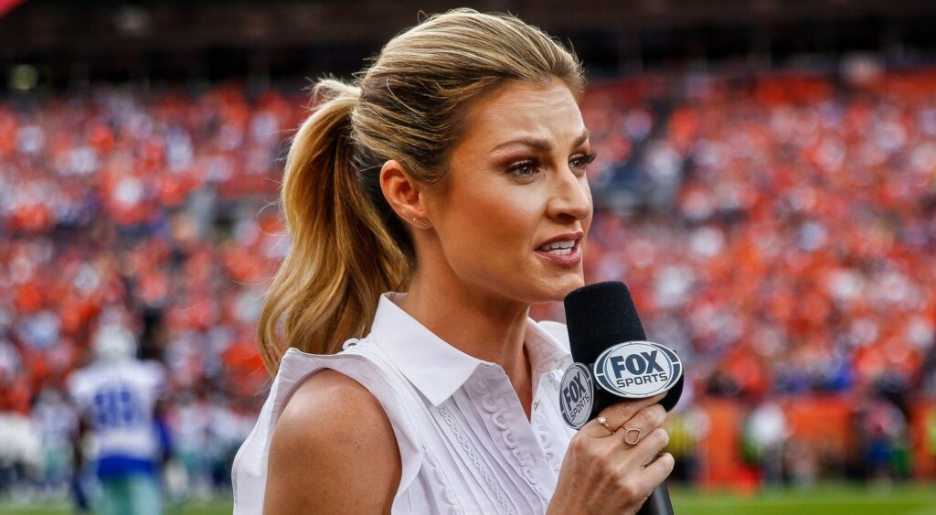 Erin Andrews on Fox Sports broadcast