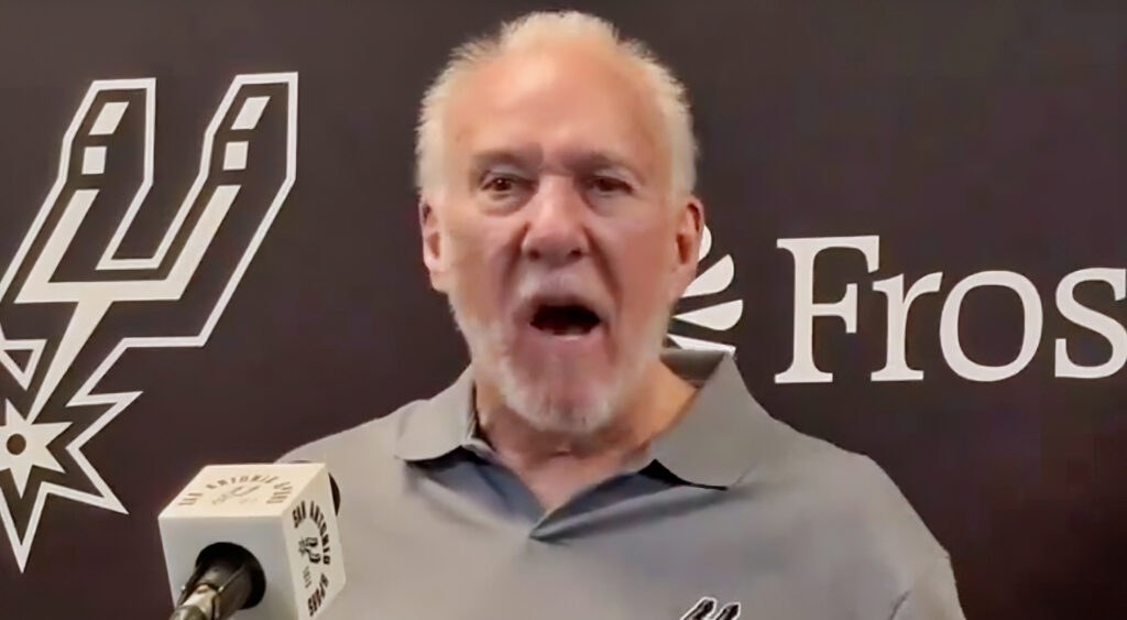 San Antonio Spurs head coach Gregg Popovich in a media meet