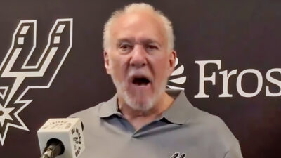 San Antonio Spurs head coach Gregg Popovich in a media meet