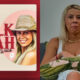 Talk Tuah graphic (left), Haliey Welch frowning (right)