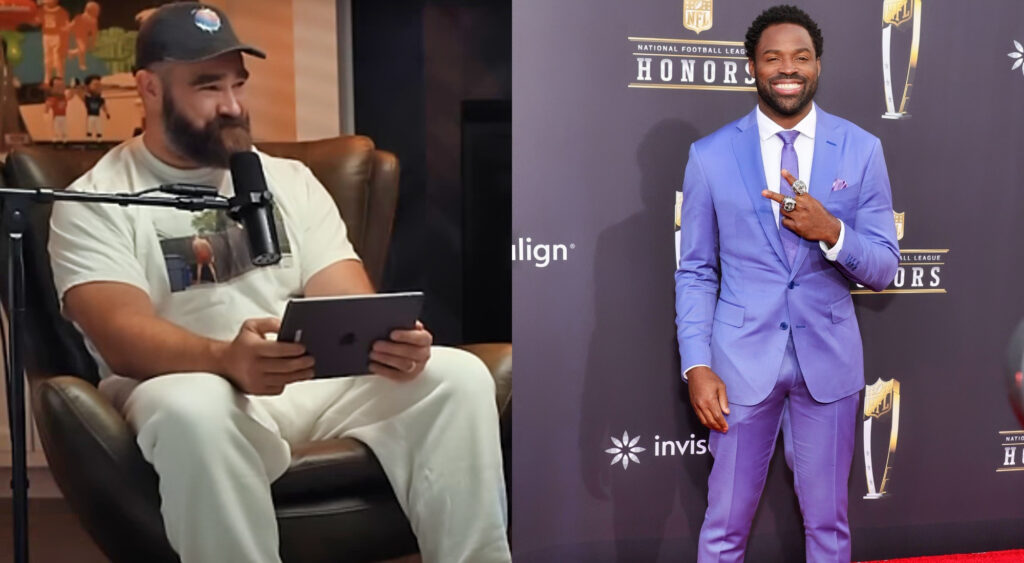 Photos of Jason and Torrey Smith smiling