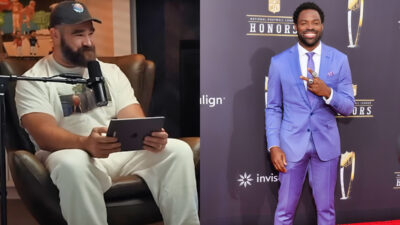 Photos of Jason and Torrey Smith smiling