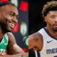 Jaylen Brown teases Marcus Smart about using Ozempic.