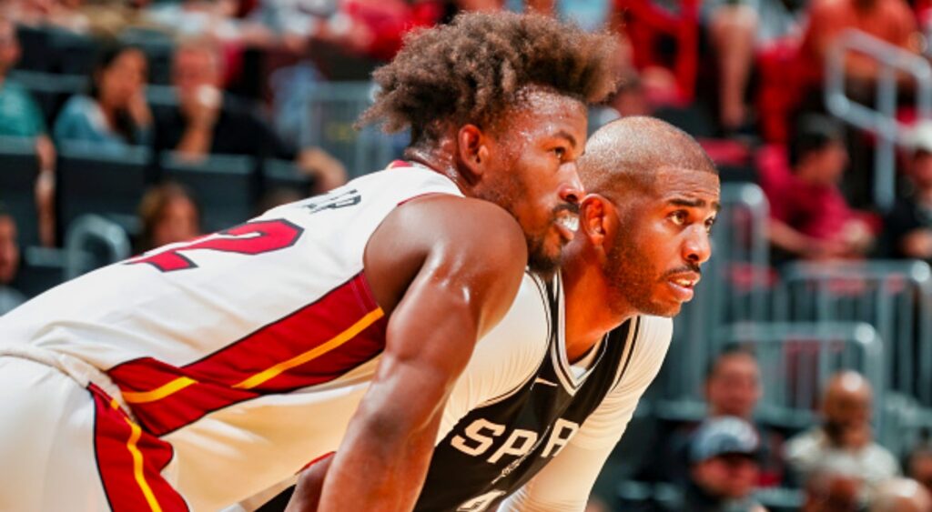 Jimmy Butler engaged in trash talk with Chris Paul.