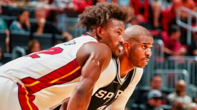 Jimmy Butler engaged in trash talk with Chris Paul.